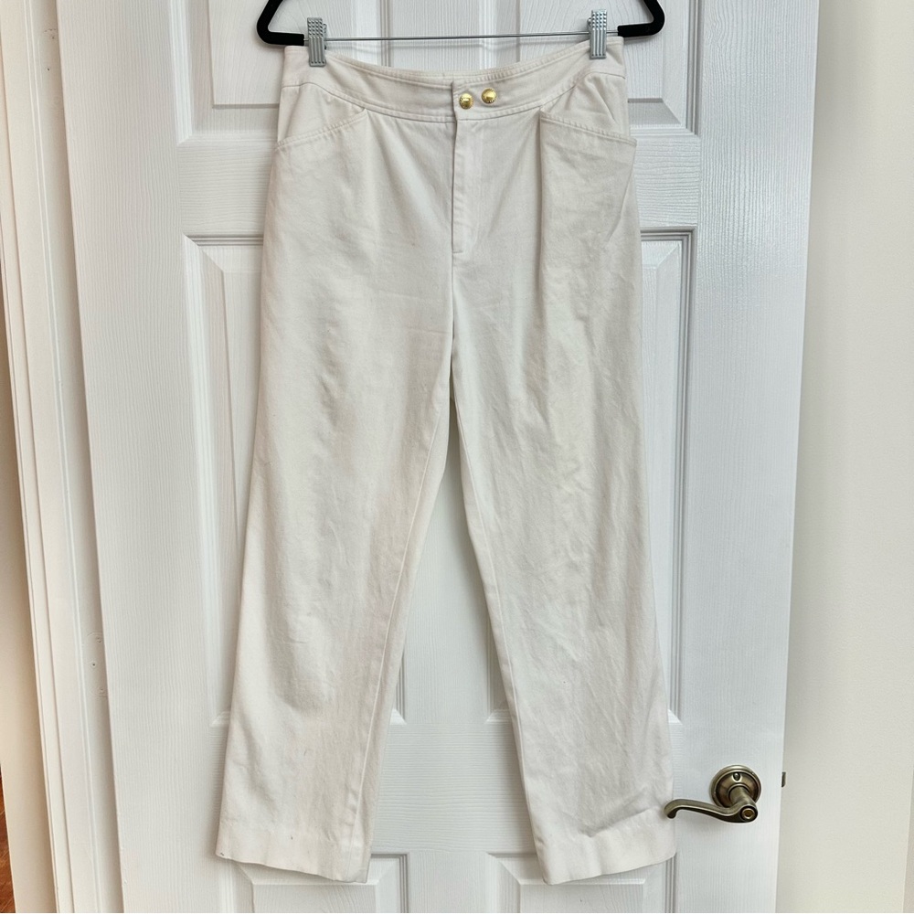Lauren by Ralph Lauren White Straight Leg Pant Size 8